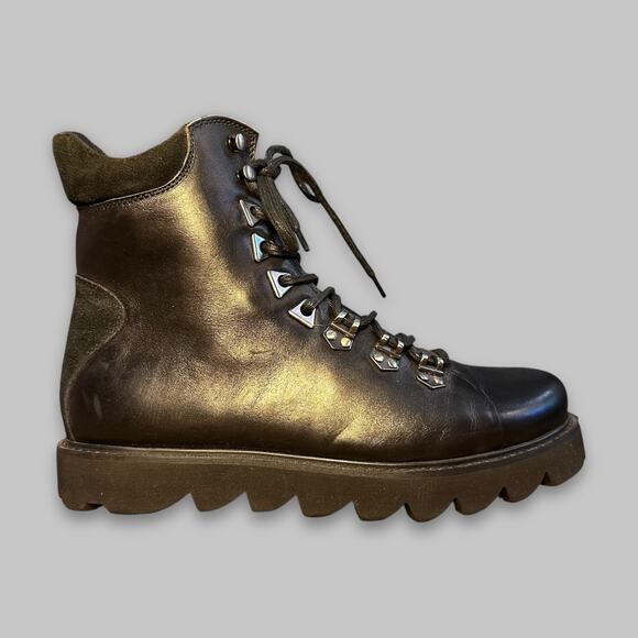 Saks Fifth Avenue Black Leather Hiking Boots - Men’s Size 9M